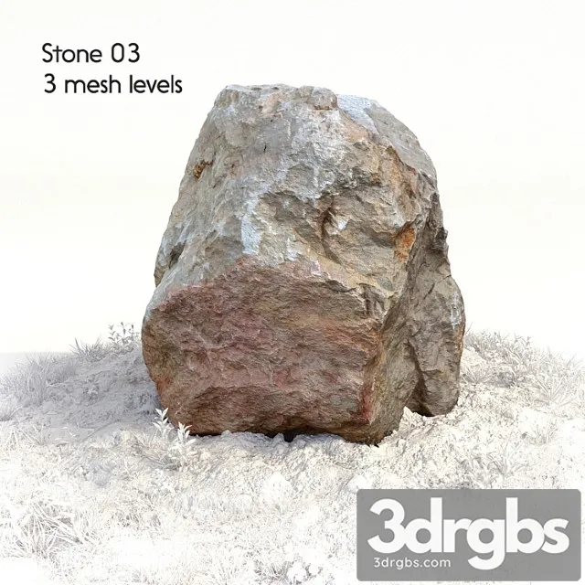 Stone 03 3D Model Download