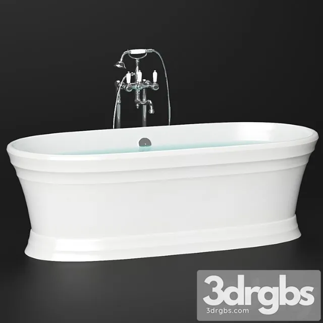 Stone Bath Victoria Albert Worcester 180x78 3D Model Free