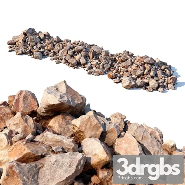 Stone Beach 15 Meters 3D Model Free