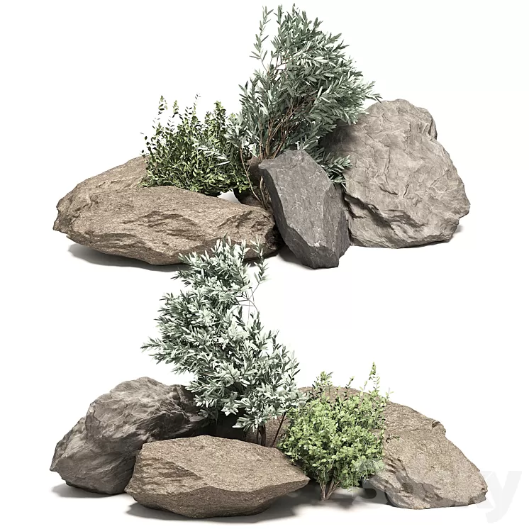 Stone + Bush Pack 6