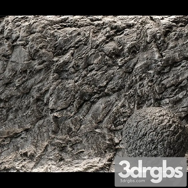 Stone Cliff Wall 4 3D Model Free