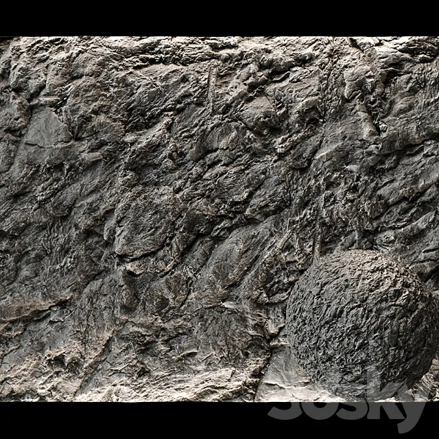 Stone Cliff Wall # 4 3D Model