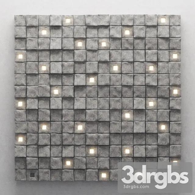 Stone Cube Panel Two 3D Model Free