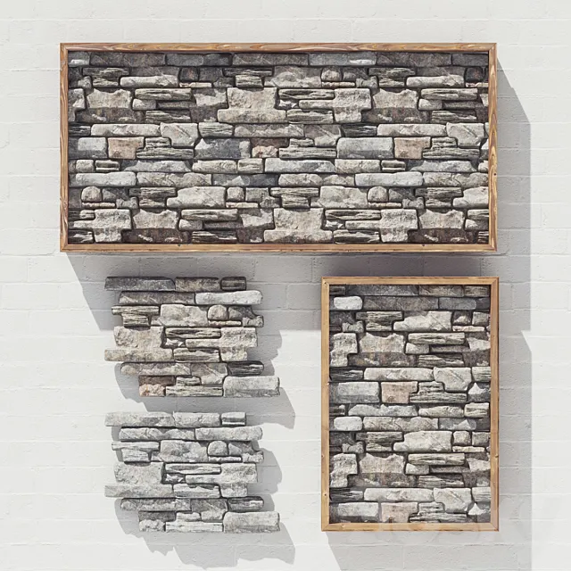Stone decorative panel 3D Model