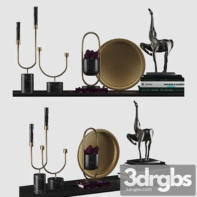 Stone dried decorative set