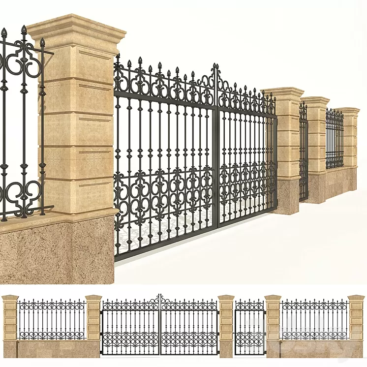 Stone Fence forging. Goal. 3D Model