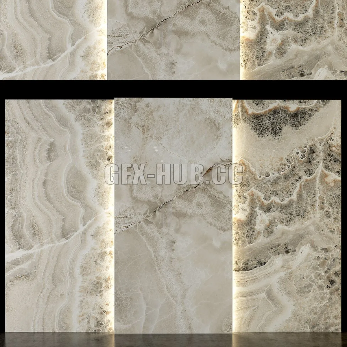 Stone Marble Set 88 3D Model