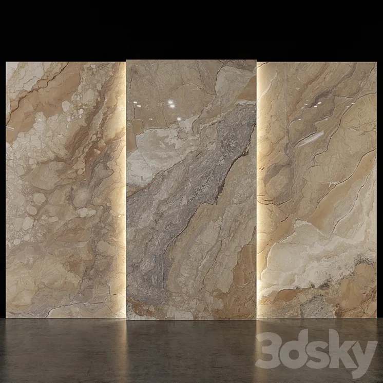 Stone Marble set 97 3D Model Free