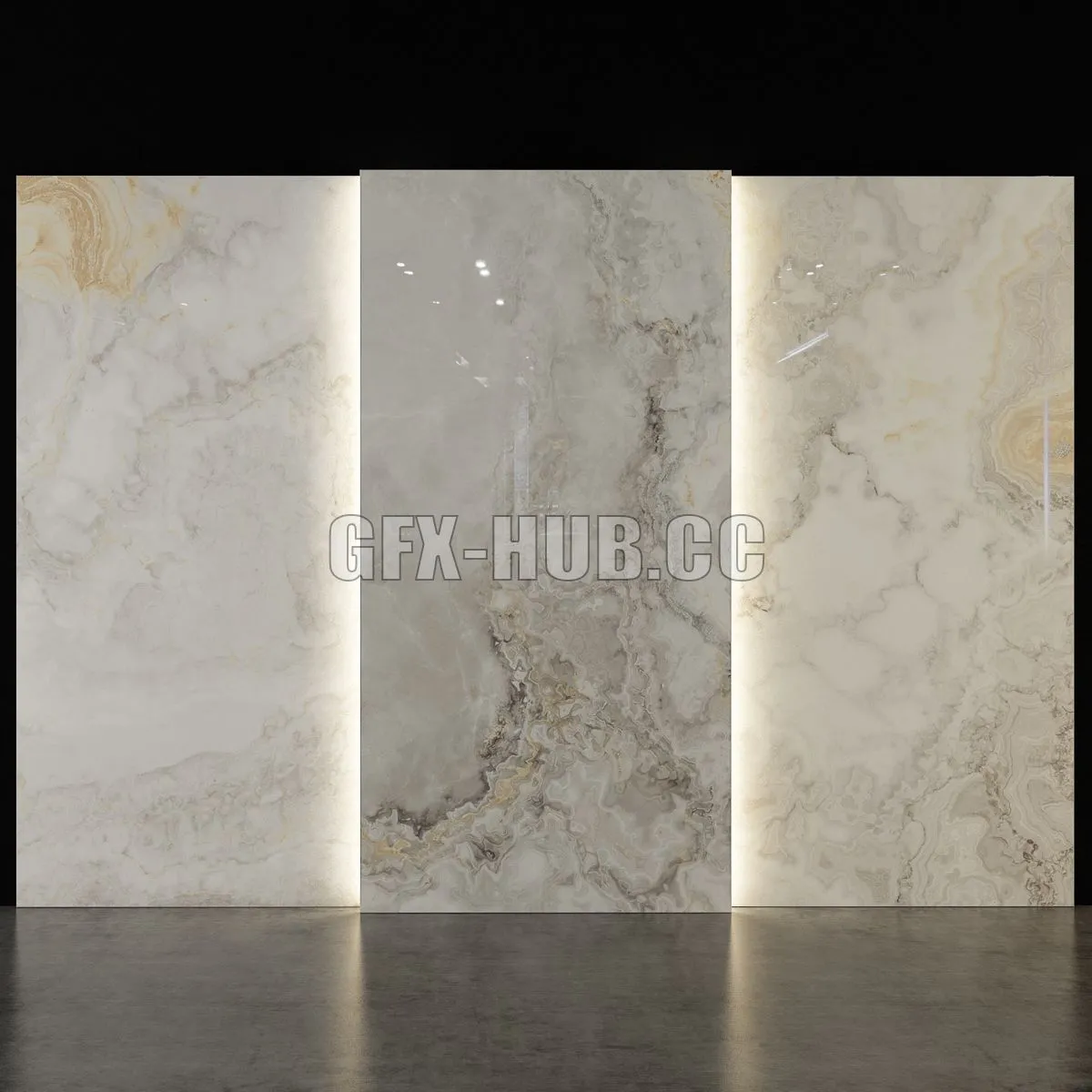 Stone Marble set 98 3D Model