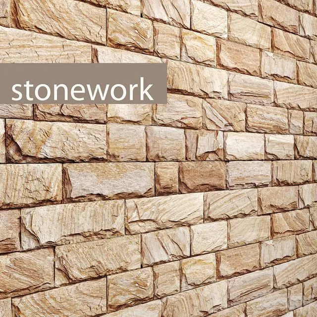 Stone masonry. slate stone stone wall wild stone 3D Model