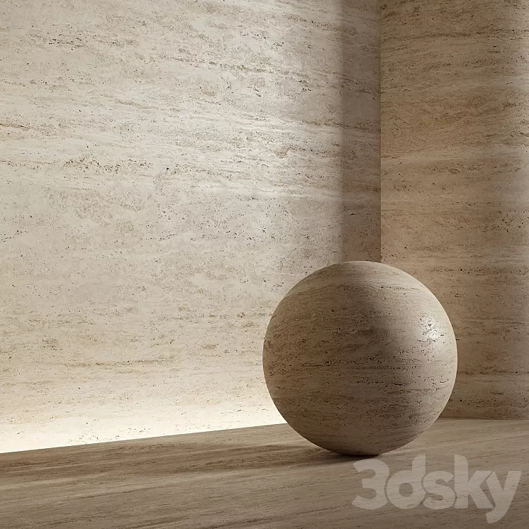 Stone material travertine. 26 pbr seamless 3D Model Free Download