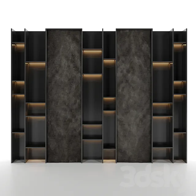 Stone shelf unite 3D Model