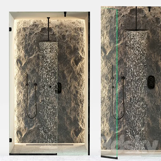 stone shower 01 Free Download