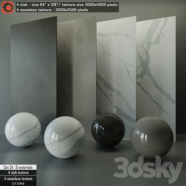 Stone slab & Seamless texture Set 24 Free Download