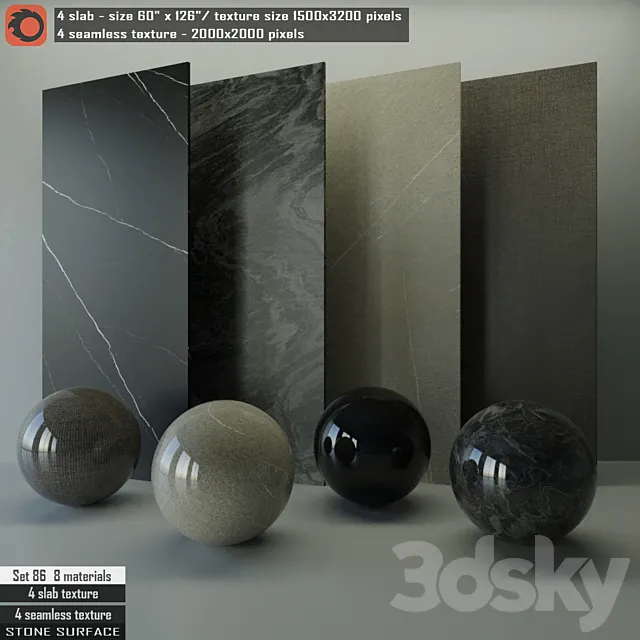 Stone Slab & Seamless texture Set 86 Free Download