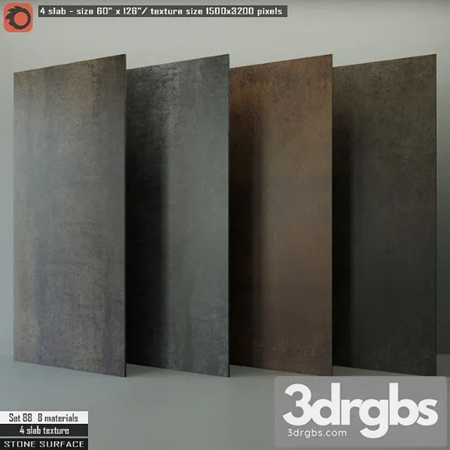 Stone Slab Set 88 3D Model Free