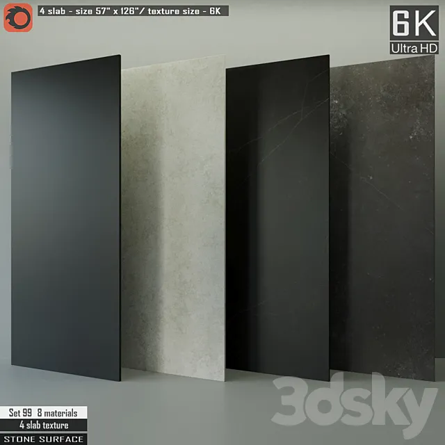 Stone Slab Set 99 3D Model