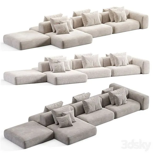 Stone Sofa Modular Sofa By Tamamm 3D Model