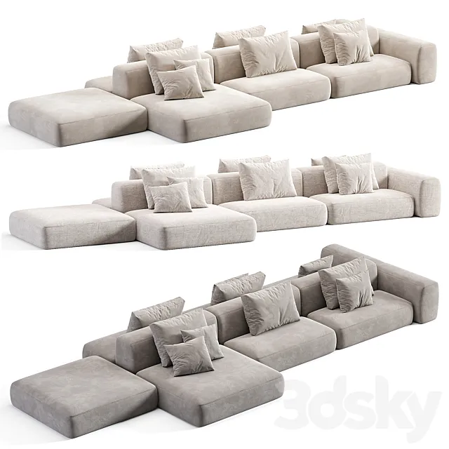 Stone Sofa Modular Sofa By Tamamm 3D Model