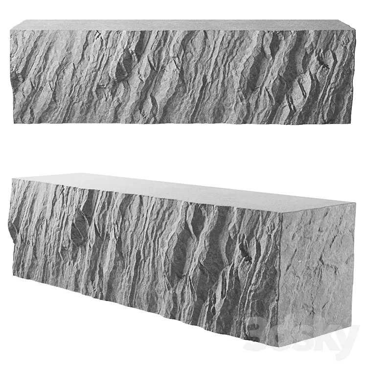 Stone table №7 3D Model Free