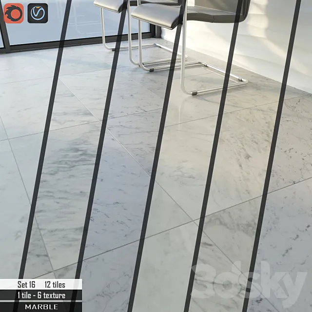 Stone tile Set 16 3D Model