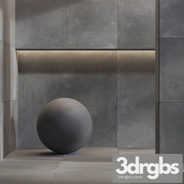 Stone Tile Set 32 Tau Ceramica Cemento Oristan Grafito Natural 3D Model Free