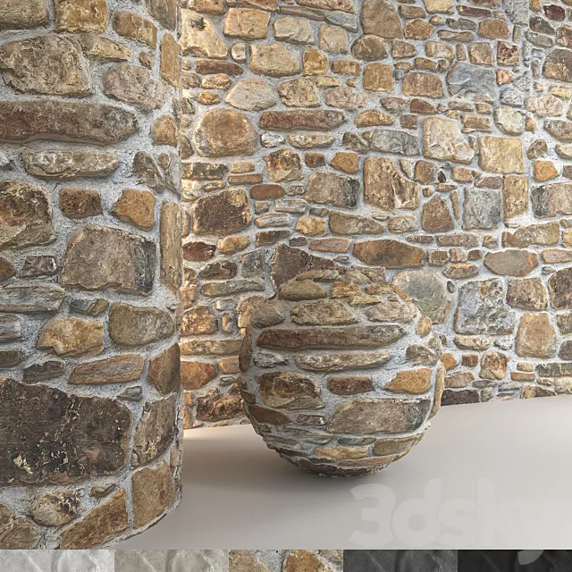 Stone wall 18 3D Model