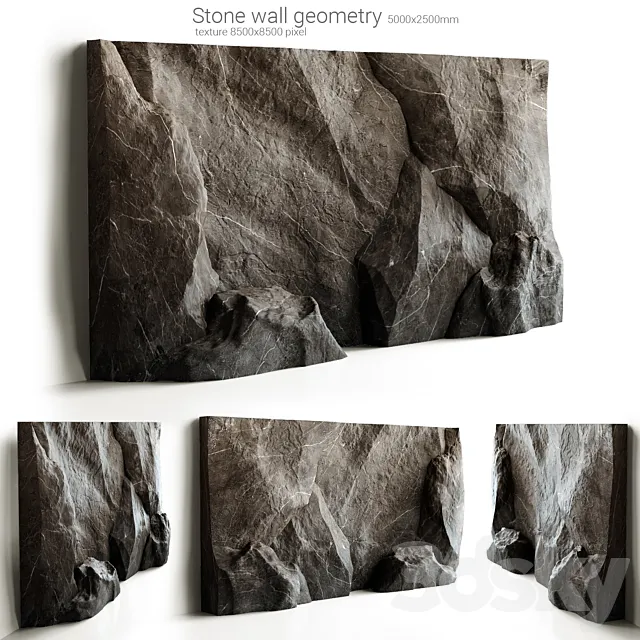 Stone wall 2 3DModel