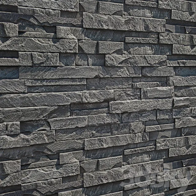 Stone wall 3D Model
