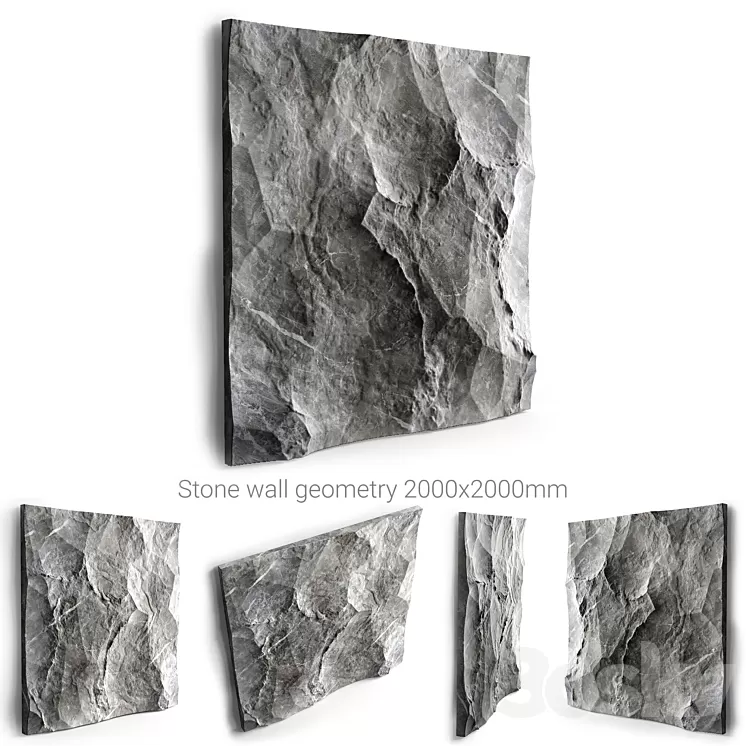 Stone wall 3D Model