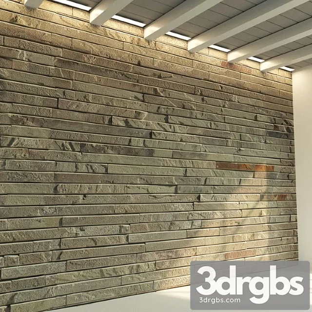 Stone wall 60 3D Model Free