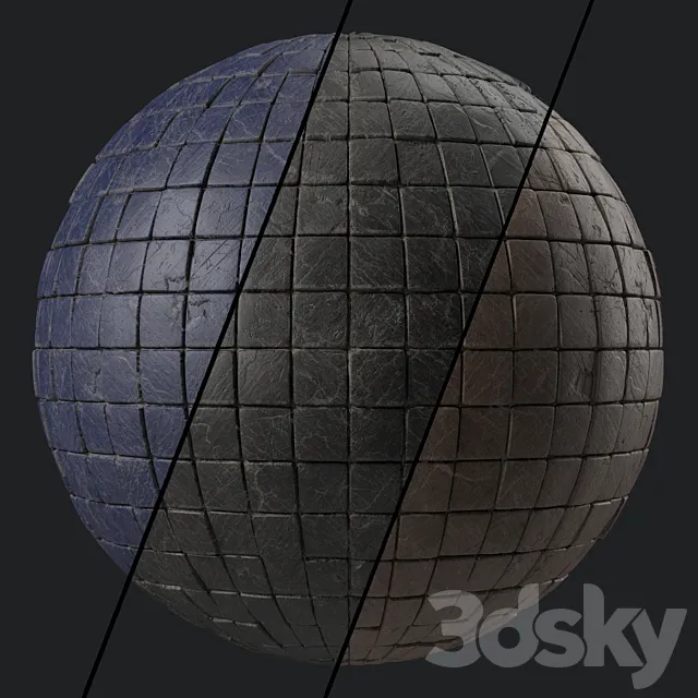 Stone Wall Materials 96- Slat Stone walls | Pbr 4k Seamless 3D Model