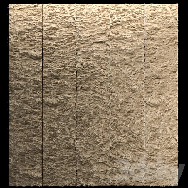 Stone wall panel 3D Model