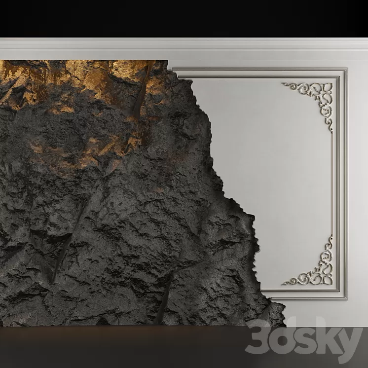 stone wall panel 3D Model