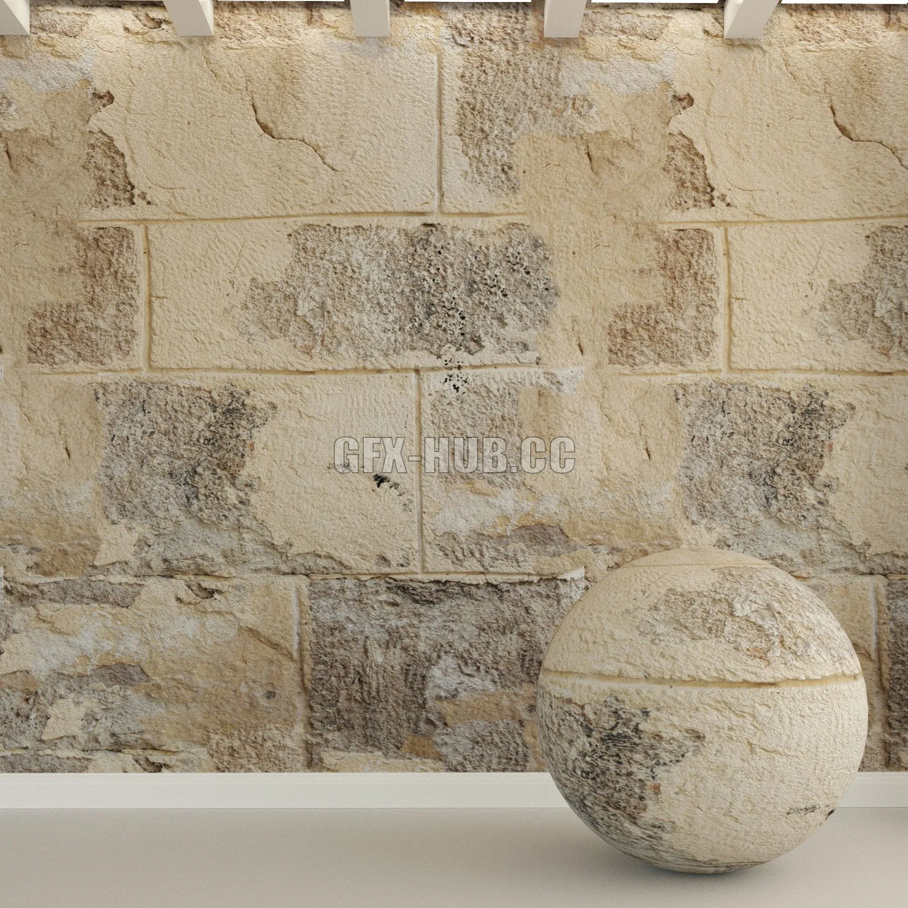 Stone Wall Stone Block 147 3D Model