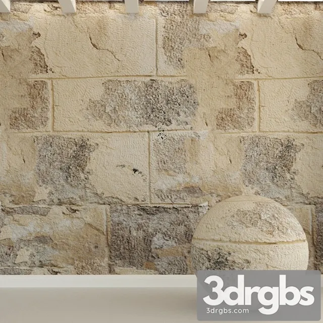 Stone wall. stone block. 147 3D Model Free
