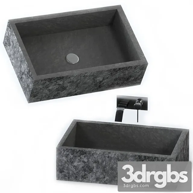 Stone Washbasin 2 3D Model Free