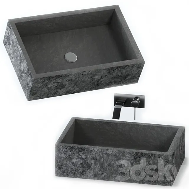 Stone washbasin. 3D Model