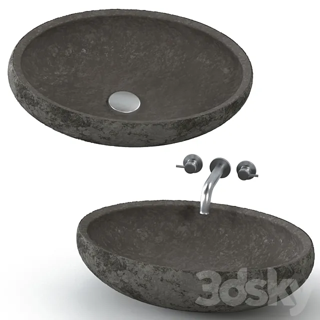 Stone washbasin 3D Model