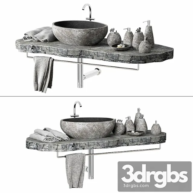 Stone Washbasin No 7 3D Model Free