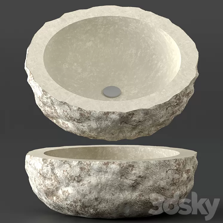 Stone washbasins. 3D Model