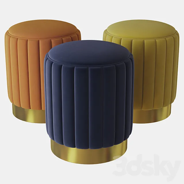 stool allegra eichholtz 3D Model