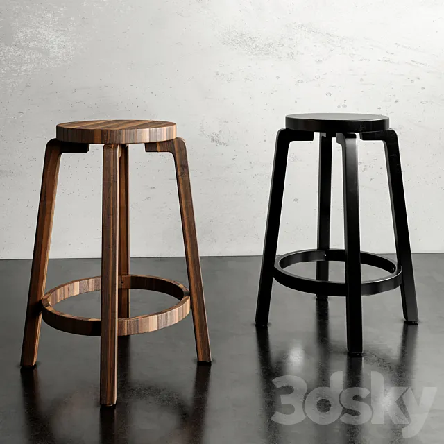 Stool bar Alvar Aalto Free Download