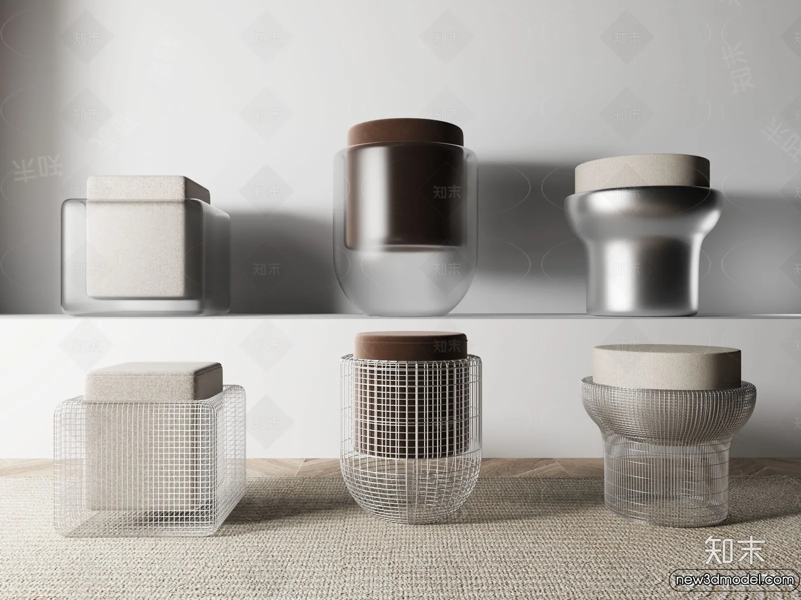 Stool - Bar Chair - 3D Models - 3D Furniture Models for Interior - 001