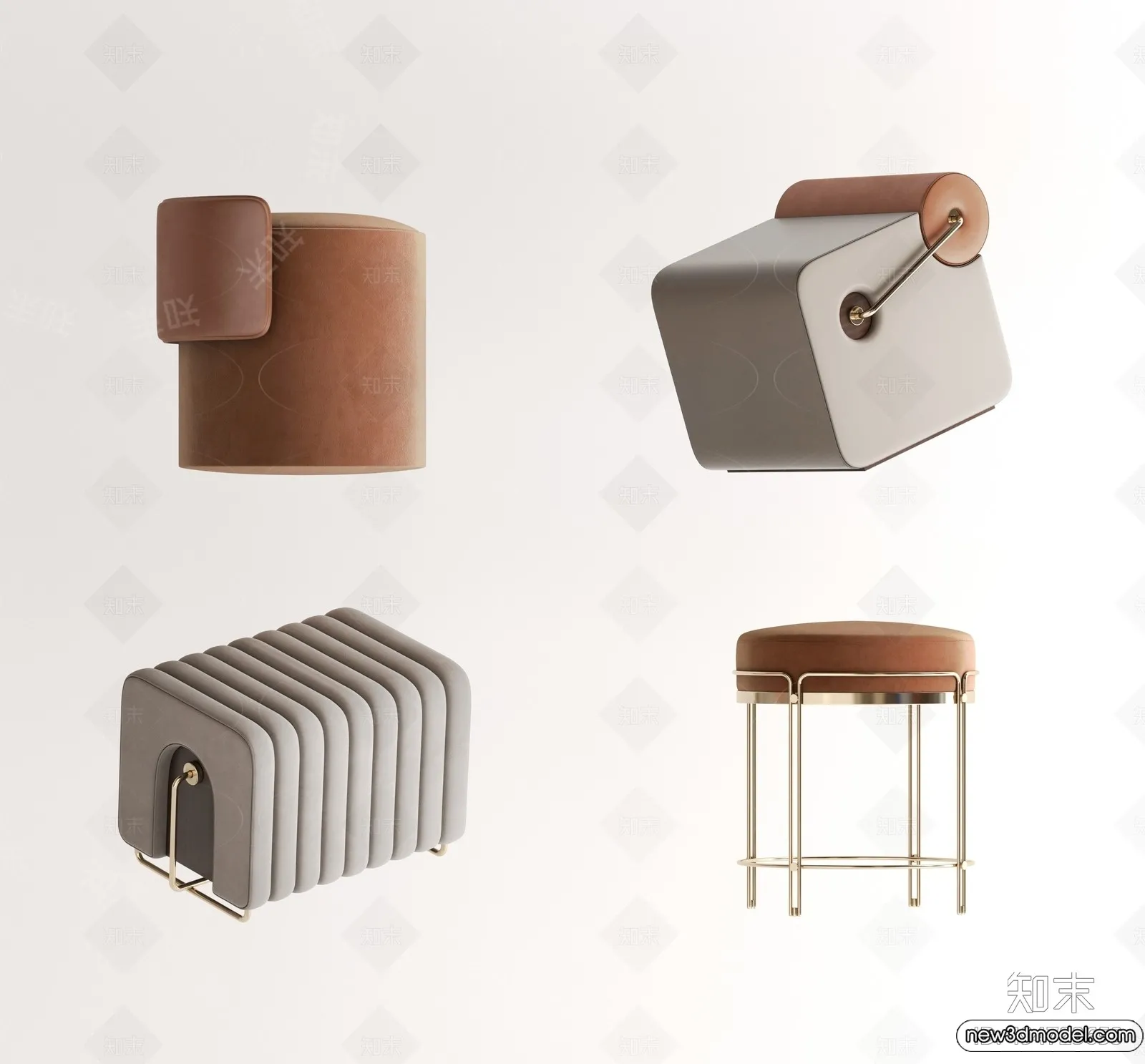 Stool - Bar Chair - 3D Models - 3D Furniture Models for Interior - 006