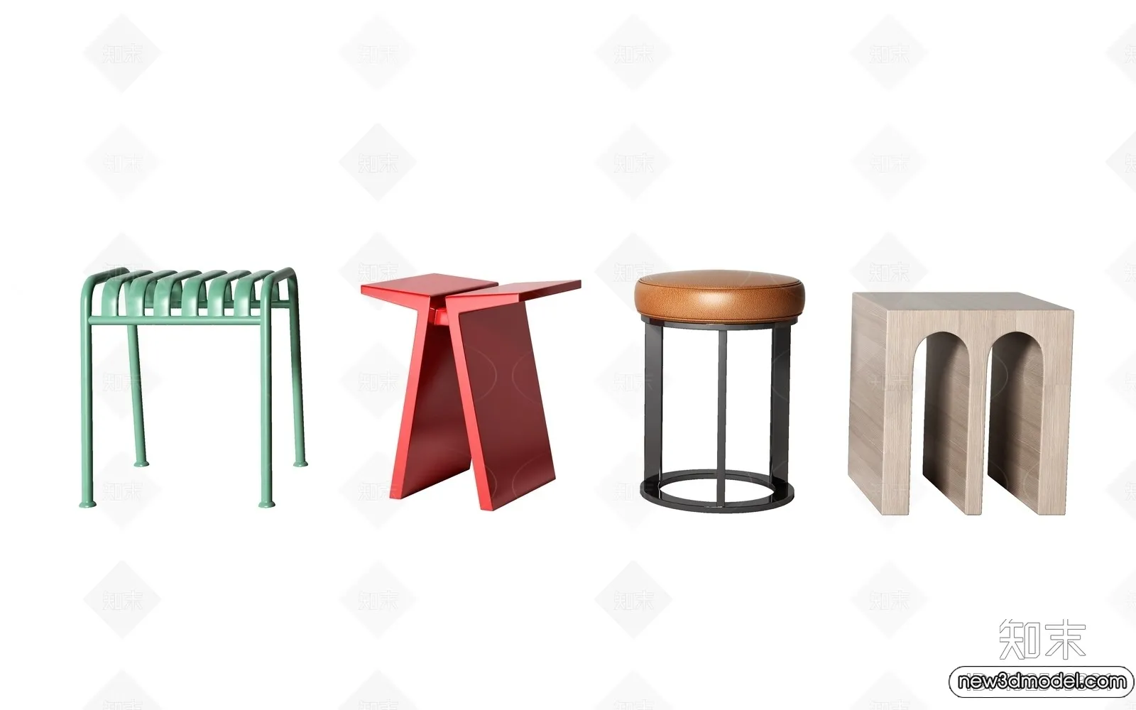 Stool - Bar Chair - 3D Models - 3D Furniture Models for Interior - 007