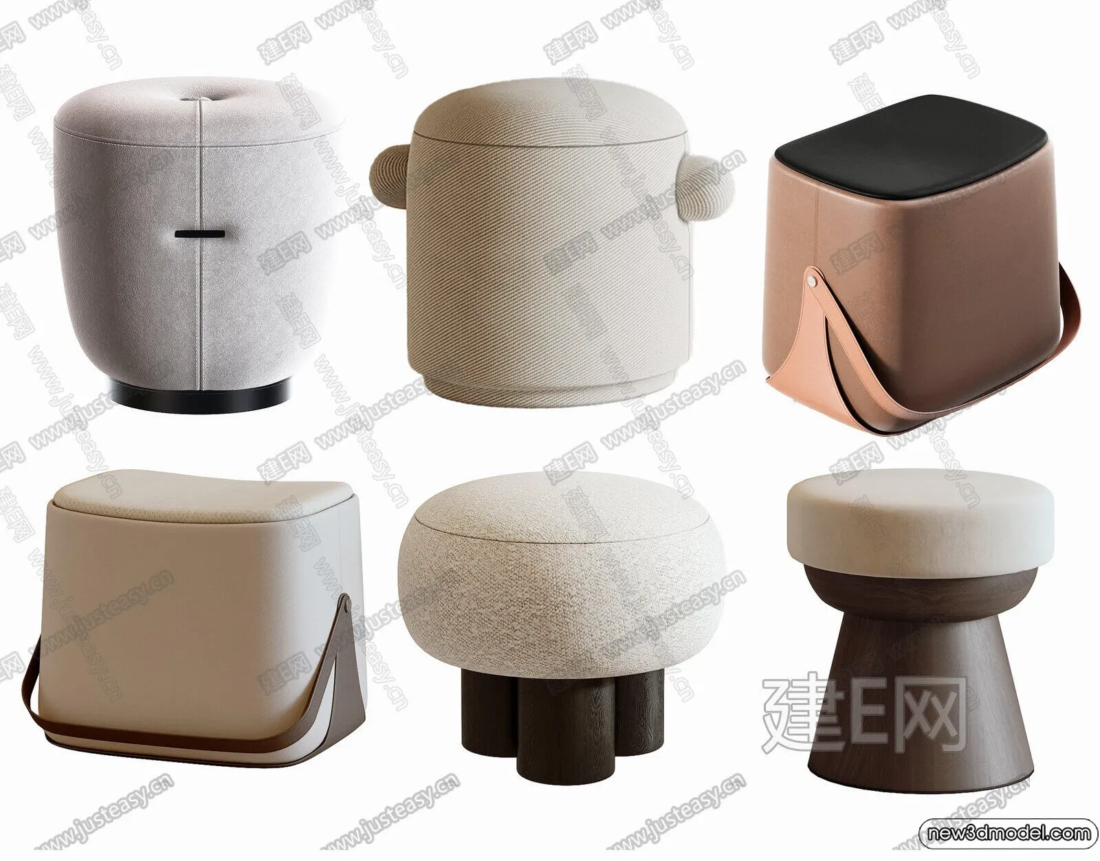 Stool - Bar Chair - 3D Models - 3D Furniture Models for Interior - 008