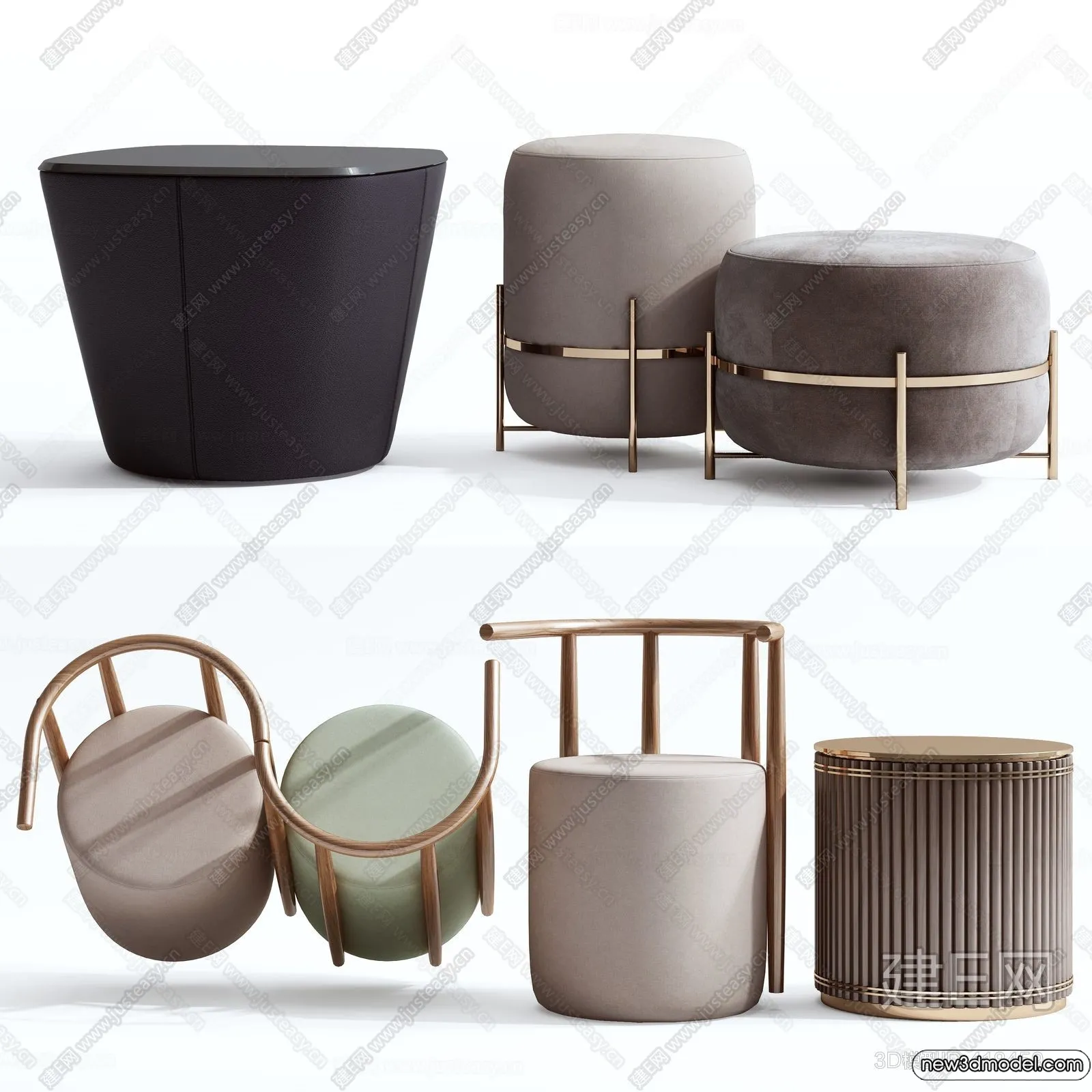 Stool - Bar Chair - 3D Models - 3D Furniture Models for Interior - 019