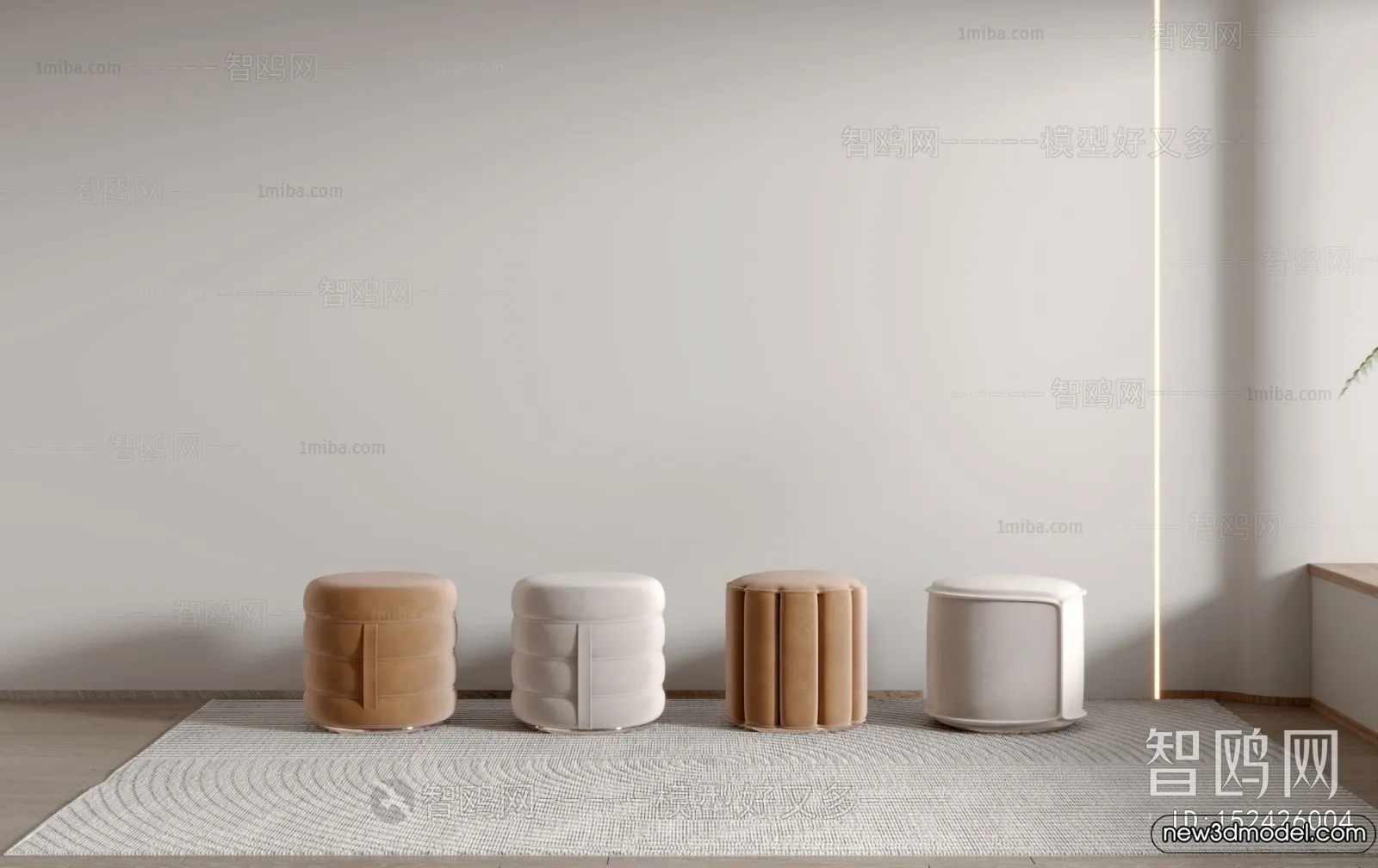 Stool - Bar Chair - 3D Models - 3D Furniture Models for Interior - 027