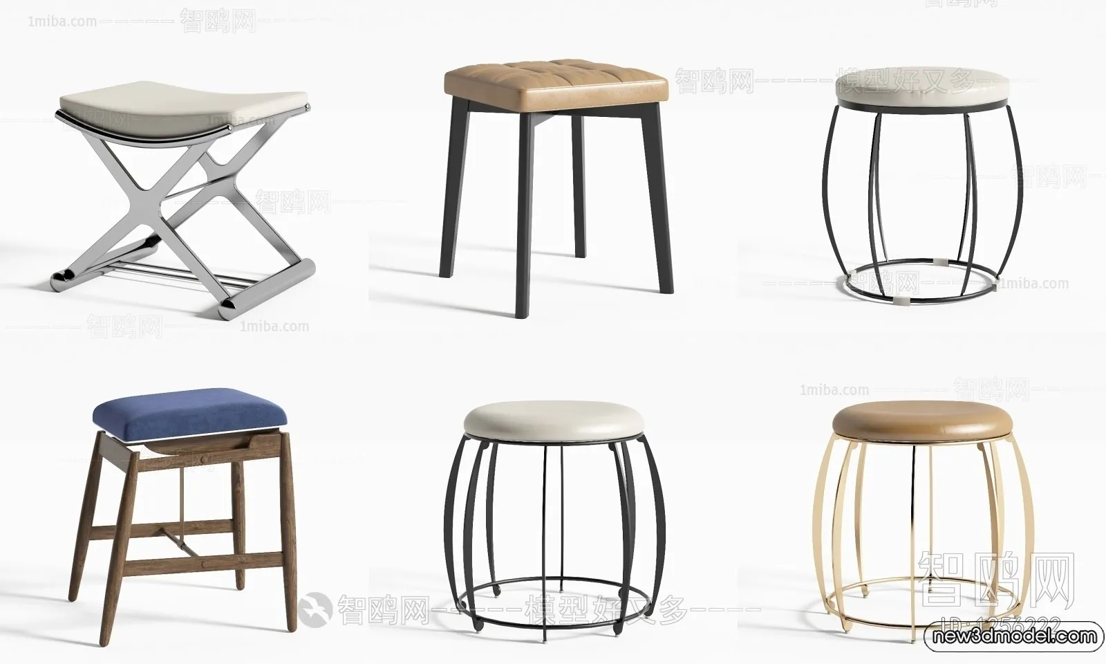 Stool - Bar Chair - 3D Models - 3D Furniture Models for Interior - 037